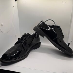 Altama Men Black Patent Leather Military Dress Shoes Oxford 8 D 8430-01-434-6114